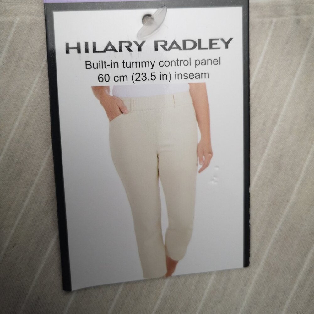 NWT Hilary Radley Ladies Size 4 Light Tan Slim Leg Pull On Style Pants - Picture 6 of 10